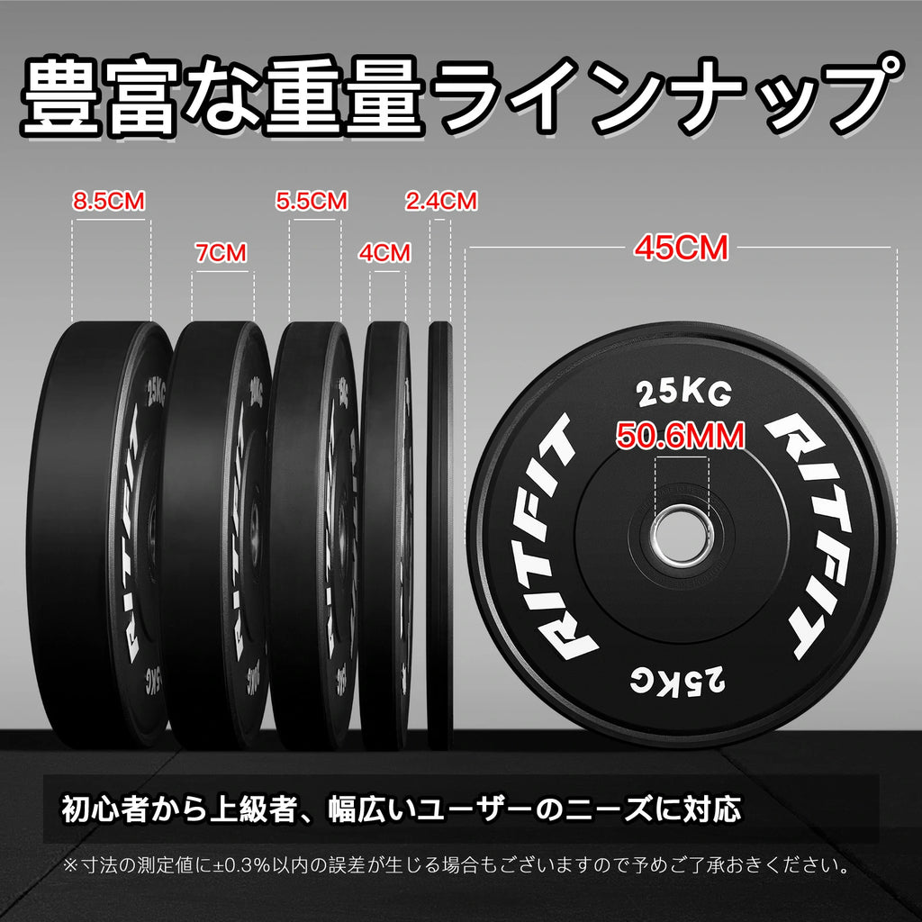 RITFIT ラバープレート‐サイズ図