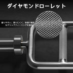 Ritfit トライセプスバのダイヤモンドローレットが握りやすい、滑りにくく、快適で確実なグリップフィーリングを提供。