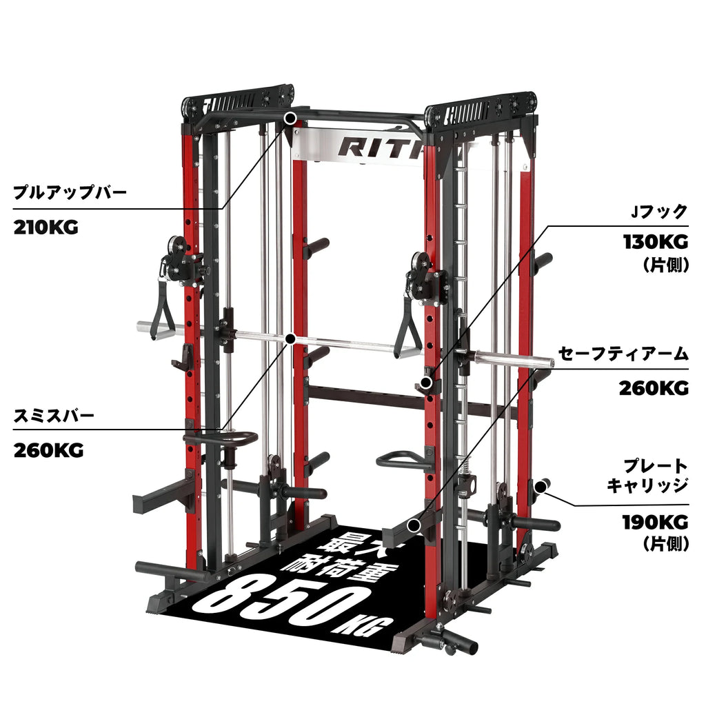 Ritfit M1 2.0スミスマシンの耐荷重