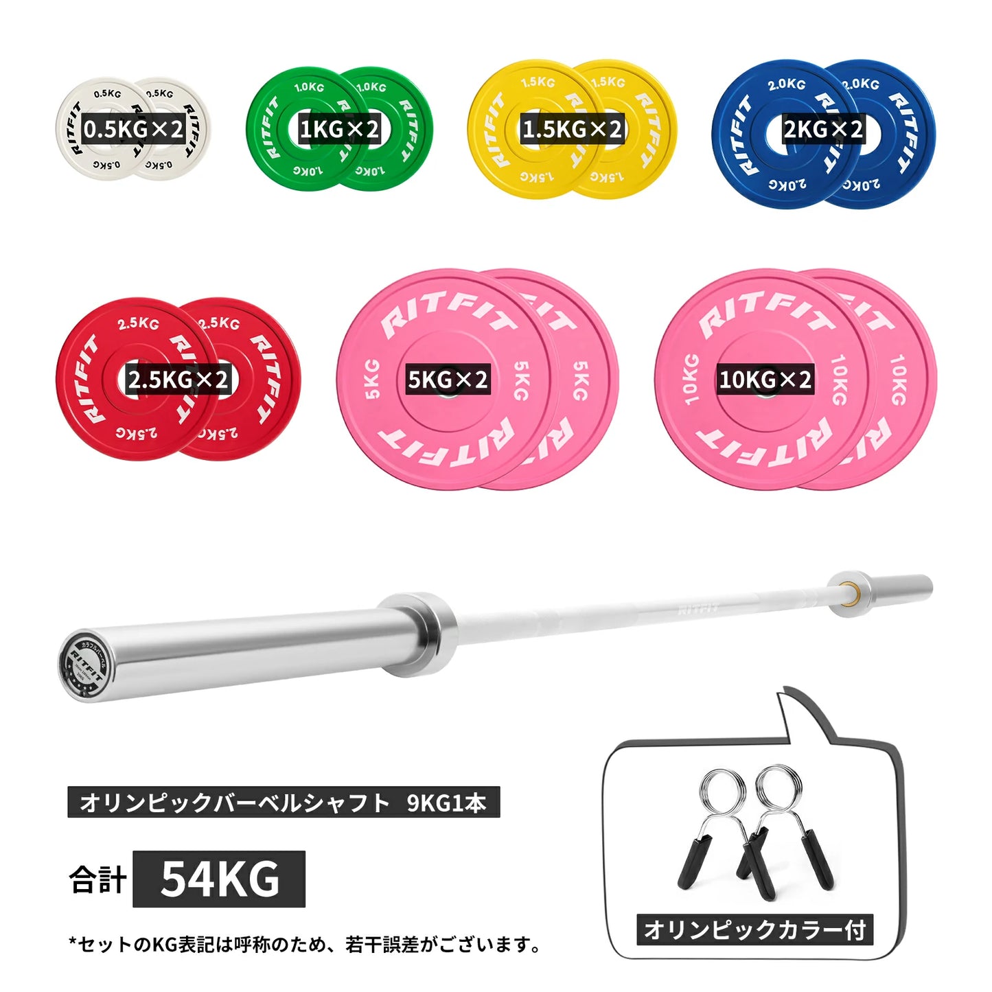 【初心者セット】バーベルシャフト&プレート