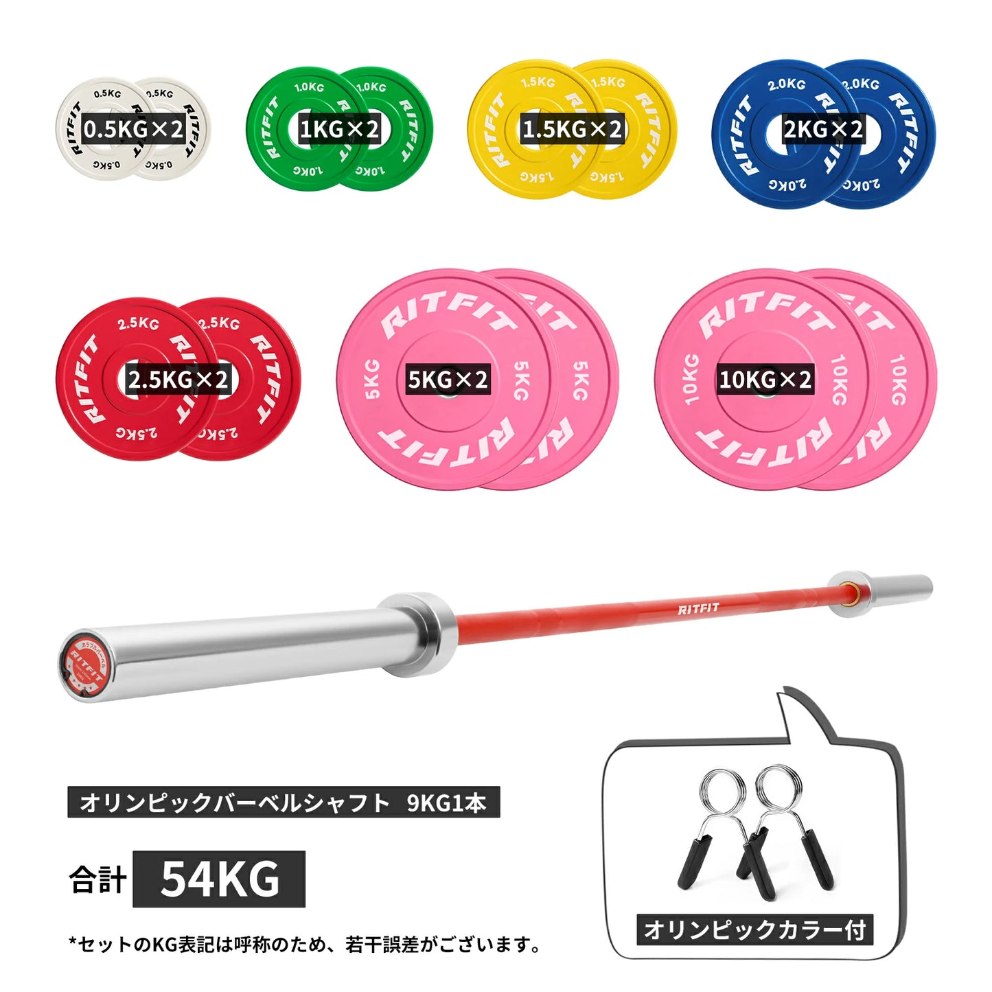 【初心者セット】バーベルシャフト&プレート