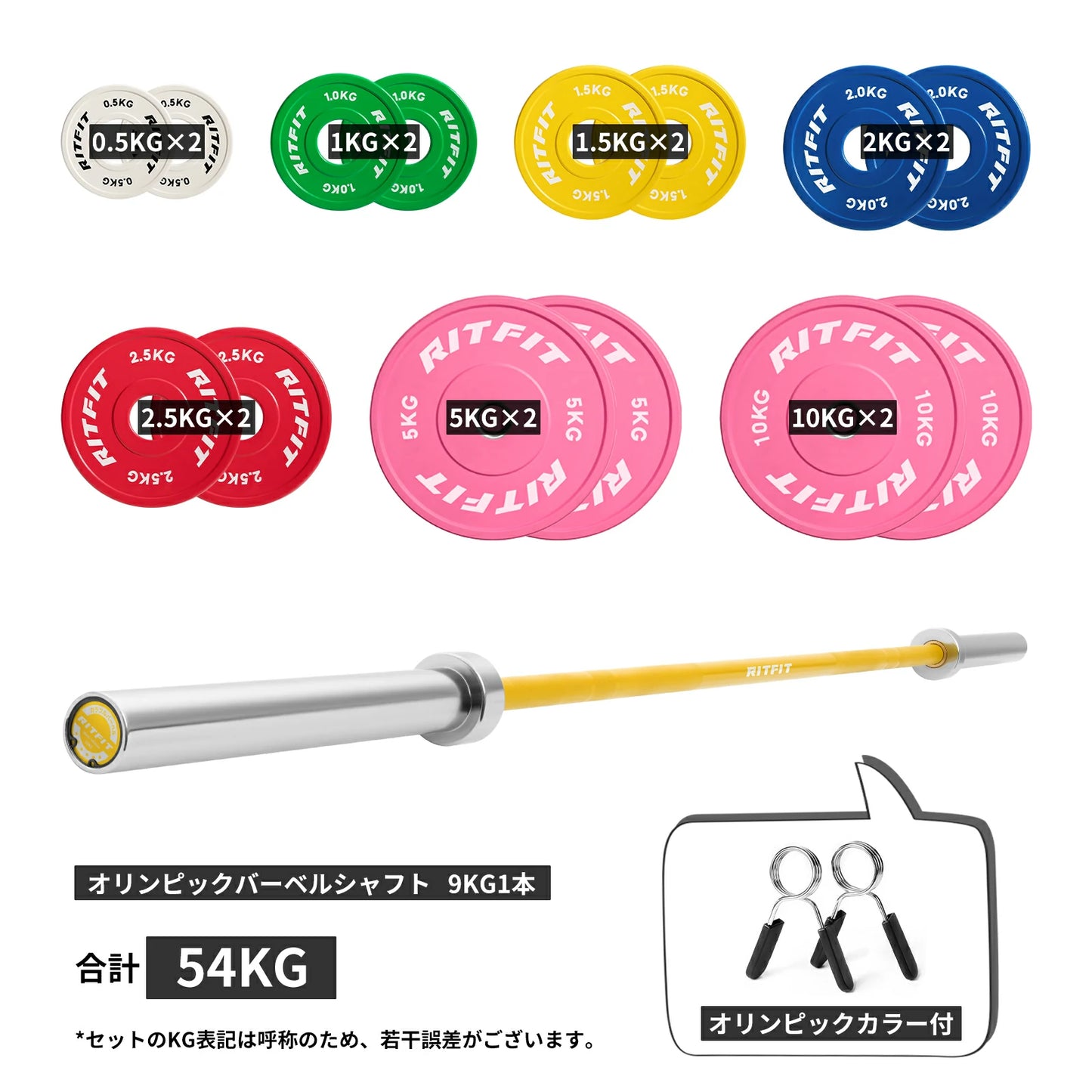 【初心者セット】バーベルシャフト&プレート