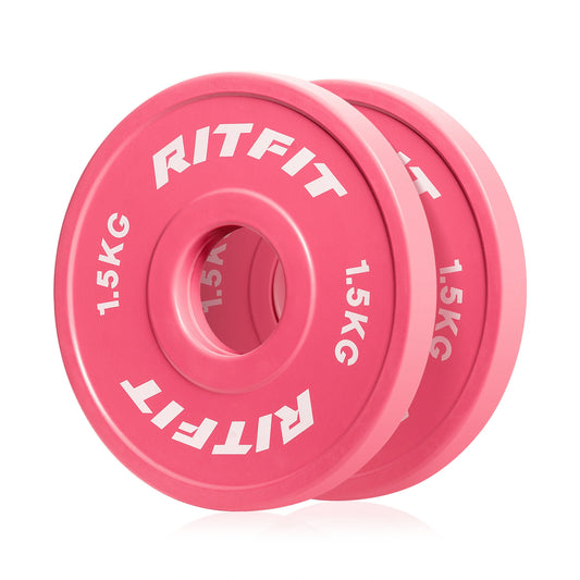 RITFIT ダンベルプレート・0.5kg/1kg/1.5kg/2kg/2.5kg‐ピンク1.5kg