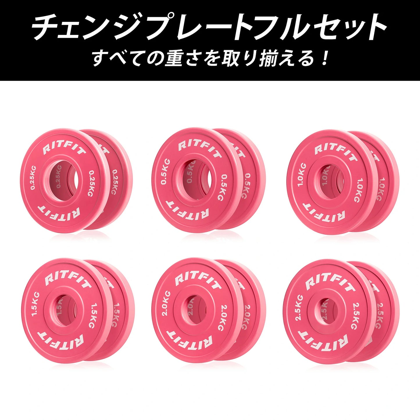 RITFIT ダンベルプレート・0.25/0.5/1/1.5/2/2.5kg